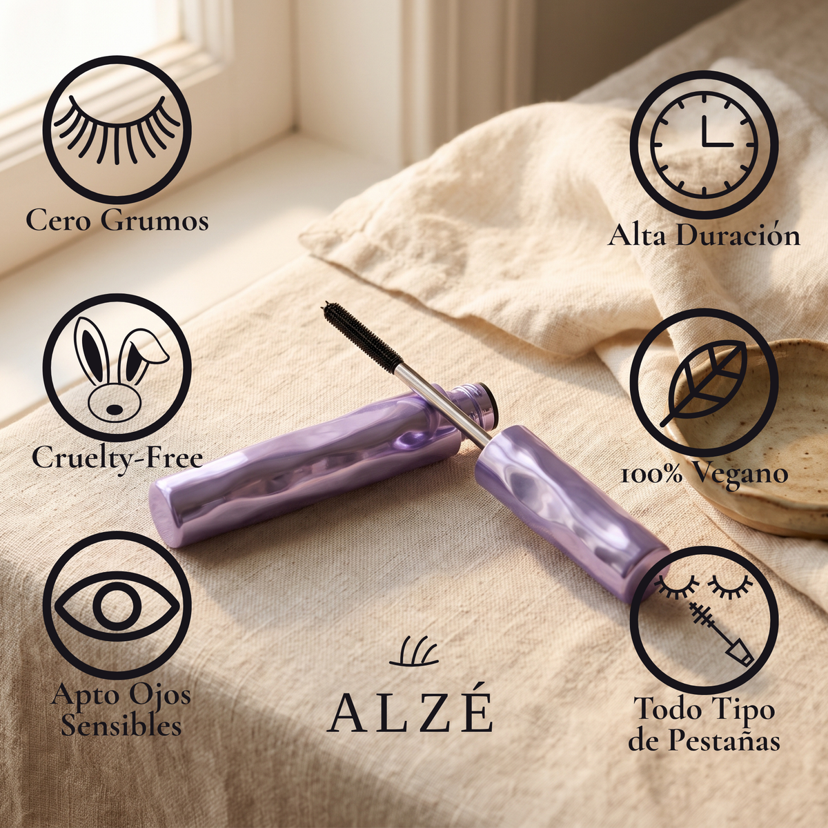 Máscara de Pestañas Metálica | Alzé™